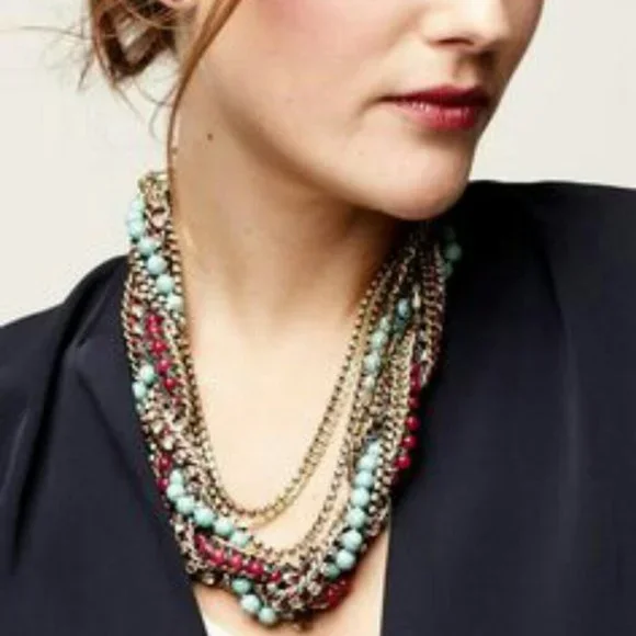 Stella & Dot | Vivid Bamboleo Rhinestone+Handwoven Cupchain Statement Ne… - Picture 9 of 16